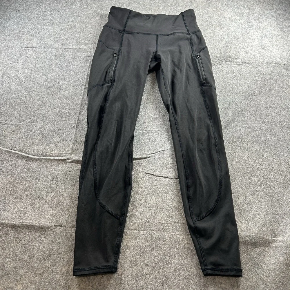 ATHLETA Rainier 7/8 Tight Women's XS Workout Run Winter Black Pockets - Picture 1 of 10